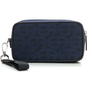 Emporio Armani Pochette in tessuto Blu Poliestere Uomo