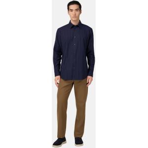 Boggi, Camicia A Righe In Oxford Di Cotone Regular Fit, Uomo, Navy, Taglia: L