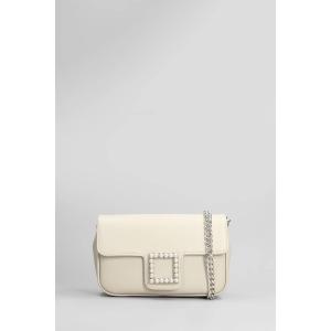 Borsa a spalla Lunette in Pelle Beige