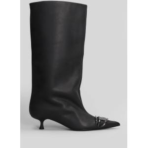 Stivali tacco alto Venus 40 tube in Pelle Nera