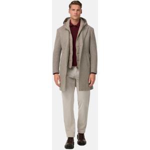 Boggi, Cappotto In Jersey Di Lana Con Pettorina, Uomo, Taupe, Taglia: 54