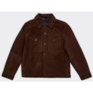 Selected Homme Giacca Thom Suede Overshirt Demitasse