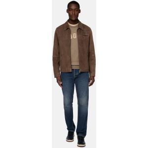 Boggi, Bomber In Vera Pelle Scamosciata, Donna, Marrone, Taglia: M