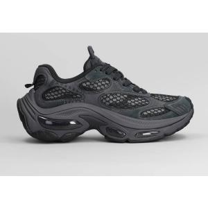 Sneakers Dragon in Camoscio e Tessuto Grigio