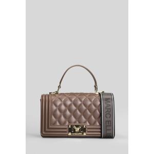 Borsa a spalla Flat Square M in ecopelle Marrone