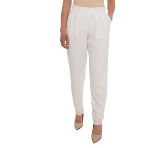 Emporio Armani Pantalone morbido Bianco Poliestere Donna