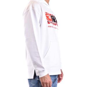 Felpa In Cotone Diesel Bianco Taglia M Diesel  Taglia M
