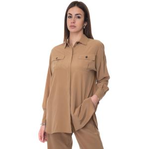 Max Mara studio Camicia da donna in seta panfilo Beige Seta Donna