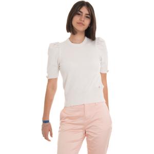 Guess Maglia girocollo Emma Bianco Viscosa Donna