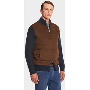 Maglia a coste imbottita in misto lana e cashmere