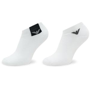 33-Set di 2 paia di calzini corti da uomo 306208 3R378 00010 Bianco