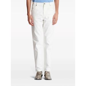 Regular Denim Pants White Wash Balmain Bianco Taglia 34