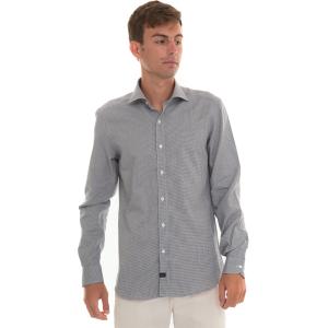 Fay Camicia casual Blu-marrone Cotone Uomo