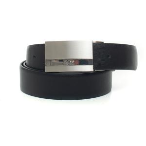 BOSS Cintura con fibbia logata Nero Pelle Uomo