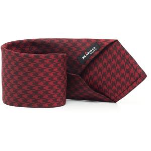 Kiton Cravatta Bordeau Seta Uomo