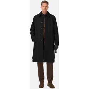 Boggi, Cappotto Monopetto In Lana, Uomo, Nero, Taglia: 46