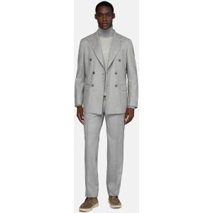 Boggi, Abito Doppio Petto Grigio Chiaro In Pura Lana, Uomo, Light grey, Taglia: 44