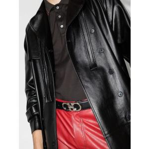 Cintura Regolabile In Pelle Gancini Ferragamo Nero Taglia 95 Ferragamo  Taglia 95