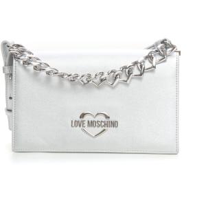 Love Moschino Borsa media Argento Poliuretano Donna