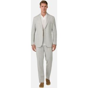 Boggi, Abito Principe Di Galles In Lino E Cotone, Uomo, Light grey, Taglia: 48