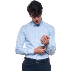 BOSS Camicia classica da uomo Jenno  Celeste Cotone Uomo