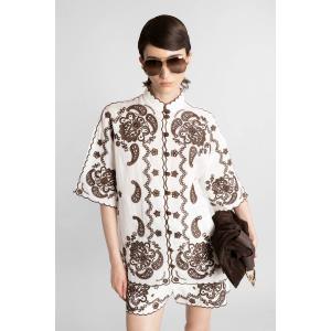 Camicia  in lino Beige