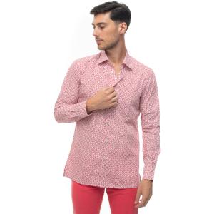 Kiton Camicia casual Rosso Cotone Uomo