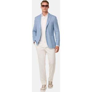 Boggi, Giacca Melange In Lino Cotone B Jersey, Uomo, Azzurro, Taglia: 56
