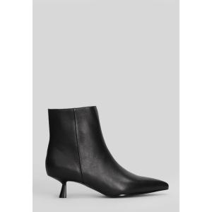 tronchetti tacco alto  in Pelle Nera