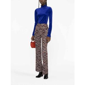 Pantaloni A Vita Alta Con Motivo Onde Missoni Fantasia e Rigato Taglia 42 Missoni Taglia 42