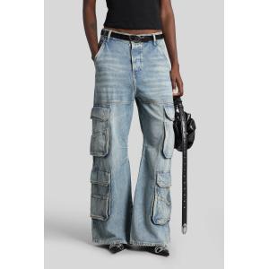 Jeans De-sire-cargo in Cotone Blu