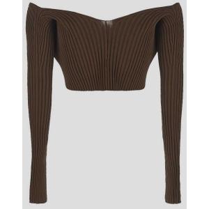 Top Cardigan Corto Jacquemus Marrone Taglia 40 Jacquemus Taglia 40