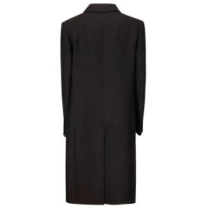 Cappotto Mac Singolo In Twill Di Lana Low Classic Nero Taglia S Low Classic  Taglia S