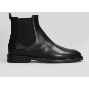 tronchetti tacco basso  in Pelle Nera