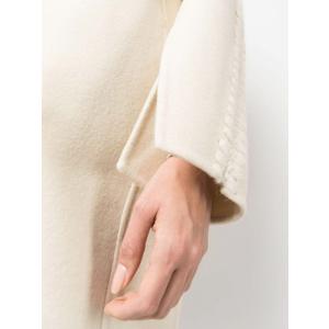 Cappotto In Lana Con Revers Dentellati Ermanno Scervino Nude e Neutro Taglia 40 Ermanno Scervino Taglia 40