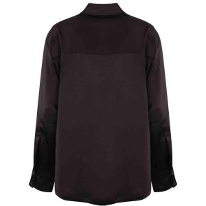 Camicia A Scodella Lucida In Raso Pinko Marrone Taglia S Pinko  Taglia S