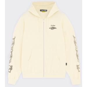 Iuter Felpa Zip Bijoux Waffle Avorio