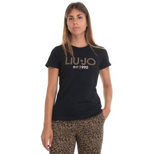 Liu Jo T-shirt manica corta Nero Cotone Donna