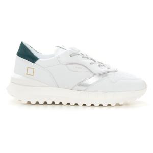 D.A.T.E. Sneakers con lacci LUNA  Bianco-verde Pelle Donna