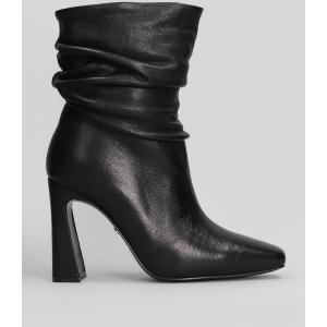 tronchetti tacco alto Jelly in Pelle Nera