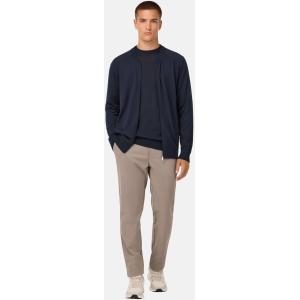 Boggi, Bomber Di Maglia In Lana Merino, Uomo, Navy, Taglia: L