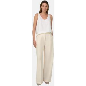 Boggi, Top In Misto Viscosa E Seta Regular Fit, Donna, Crema, Taglia: XS