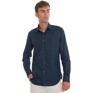 Carrel Camicia classica da uomo Blu-viola Cotone Uomo