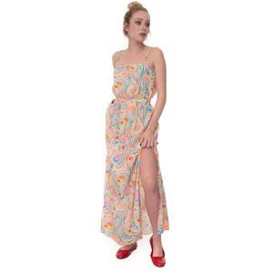 Love Moschino Abito con bretelle Multicolor Cupro Donna