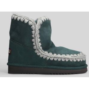 tronchetti tacco basso Eskimo 18 in Camoscio Verde