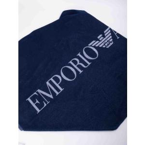 Sciarpa Maxi Logo Emporio Armani Blu Taglia onesize Emporio Armani  Taglia onesize