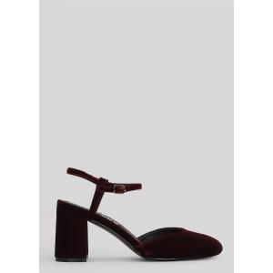 Sandali  in Velluto Bordeaux