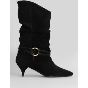 tronchetti tacco alto  in Camoscio Nero