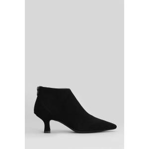 tronchetti tacco alto Esta in Camoscio Nero