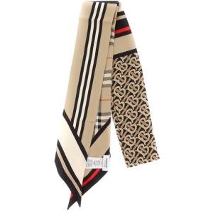 Foulard Logato Burberry Nude e Neutro Taglia onesize Burberry Taglia onesize